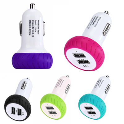 LED Portable Dual USB Ports Car Charger