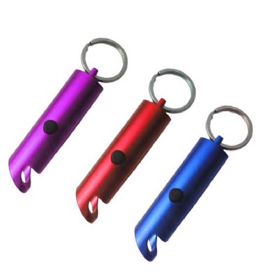 3 In 1 Aluminum Mini Bottle Opener Led Keychain