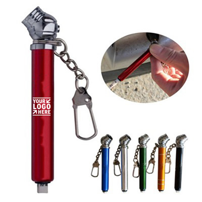 Aluminum Tire Gauge Keychain