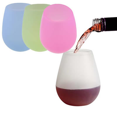 11oz Unbreakable Silicone Wine Glasses