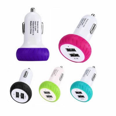 LED Portable Dual USB Ports Car Charger Vehicle