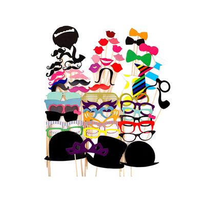 58pcs Photo Booth Props Set